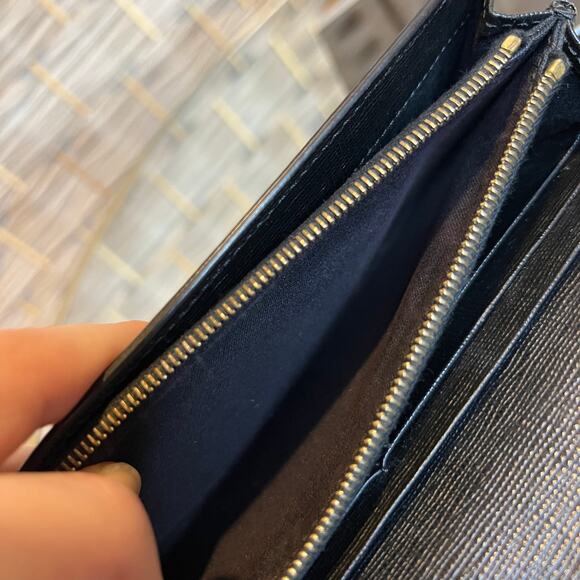 RARE Fendi Black Vitello Elite Calfskin Leather Crystal Eye Monster Long Wallet - Picture 13 of 13